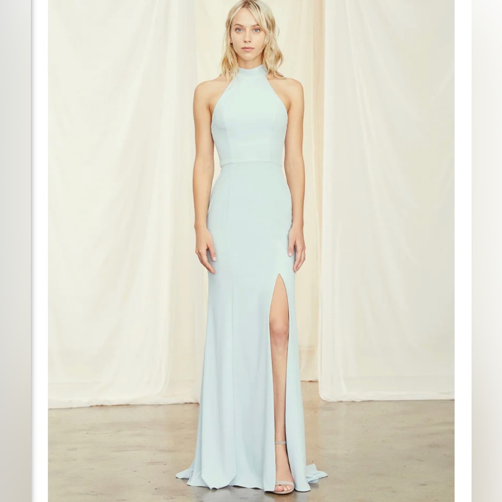 Amsale Bridesmaid Cora Dress, size small, color “ice”